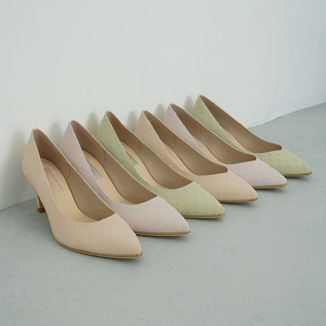 【新品預訂】日本製 Launa Lea Rich 7cm Gold Line高跟鞋 (80001F) (粉色 Z / Pink Z)