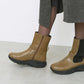 【新品預訂】日本 Lauf Oletta 4cm 輕質厚底側高短靴 (L156 Khaki)(卡其色)