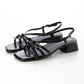 【新品預訂】日本製 Launa Lea 3.5cm踭 迷你蝴蝶結綁帶涼鞋 (628)(黑色/ Black)