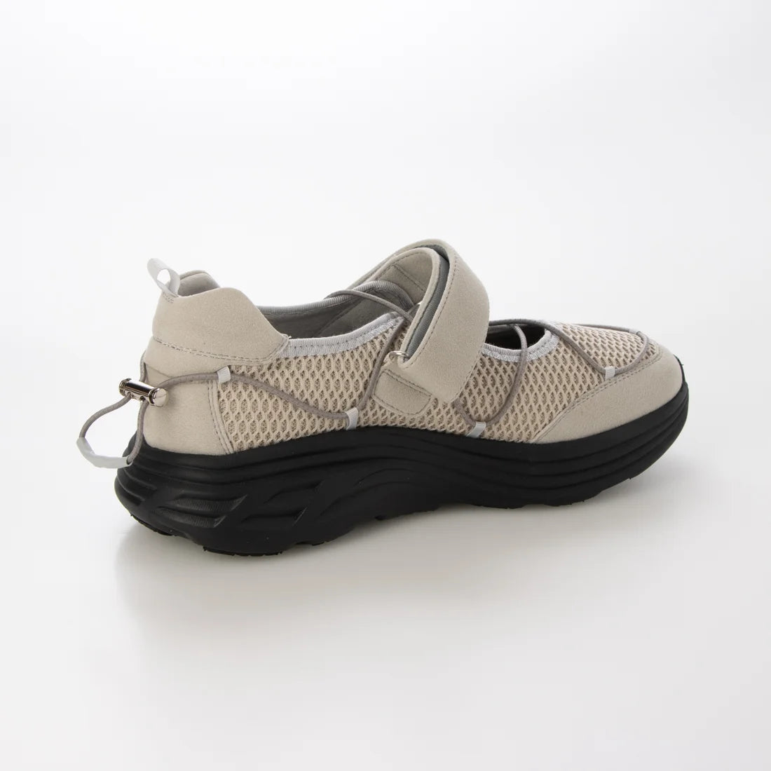 【新品預訂】日本 Lauf Oletta 輕盈 4cm厚底網面瑪莉珍運動鞋 (L150 Grey-Z)(灰色)