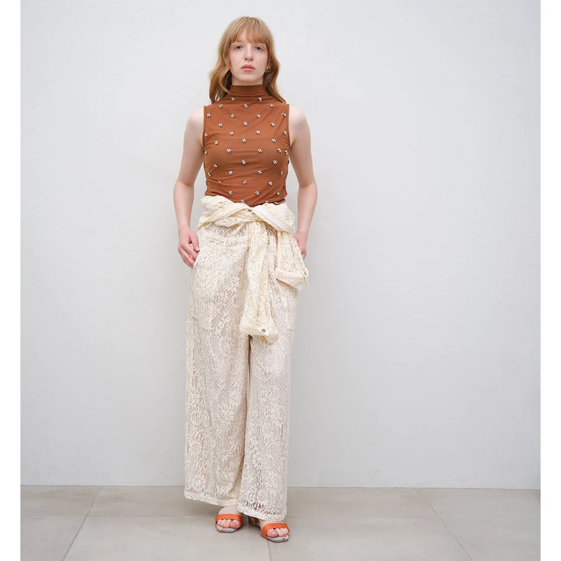 【新品預訂】日本製 Launa Lea 方頭帶子平底涼鞋(627)(橙色/ Orange Z/C)