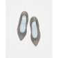 日本製【珍珠色調防水】Emma Francis 真皮 尖頭平底芭蕾舞鞋(01b-L S154)(Dark Grey leather suede) （ダークグレー レザースエード）