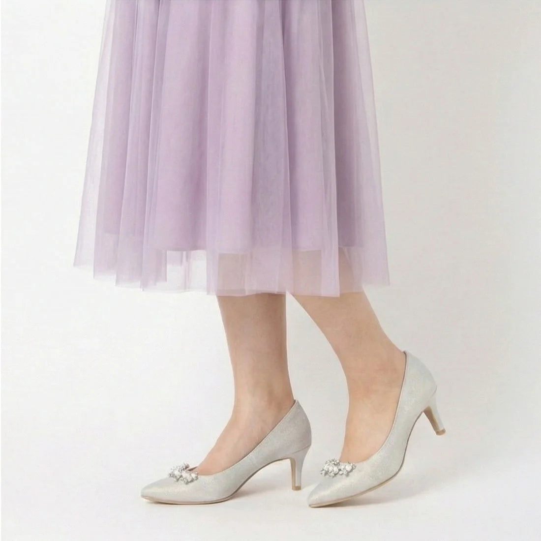 【新品預訂】日本製 Launa Lea 7cm踭珍珠水鑽高跟鞋 (619)( 淺藍色 Z/C / L Blue Z/C )