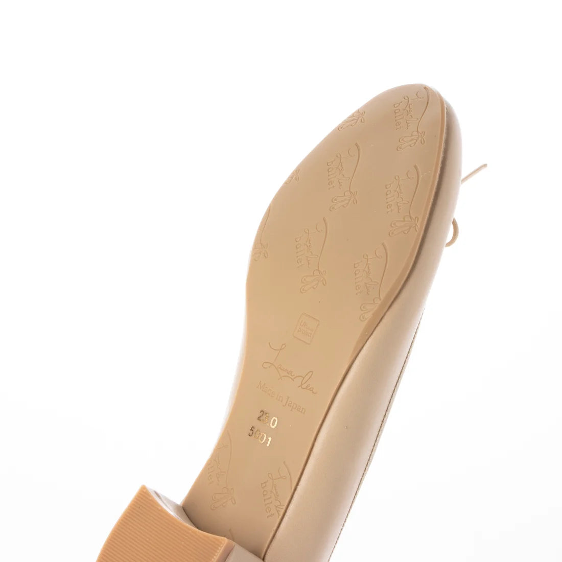 日本製 Launa lea 3.5cm踭蝴蝶結圓頭啞面芭蕾晴雨鞋 ( RB5001A ) (杏色/Beige)