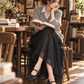 【新品預訂】日本製 Launa Lea 花卉蕾絲漁網芭蕾舞鞋 (B7612A)(黑色 / Black Z)