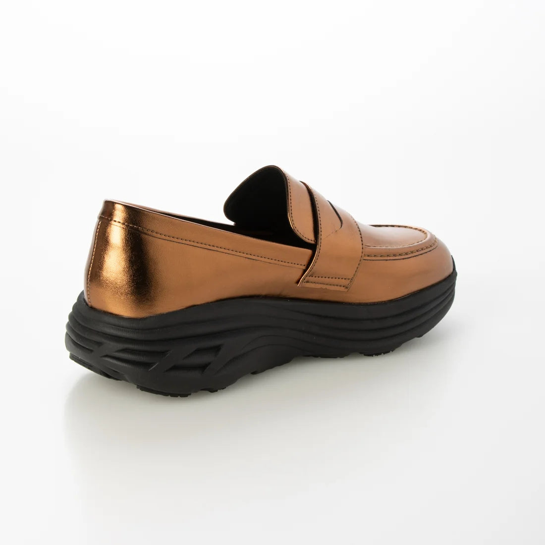 【新品】日本潮牌Lucida 日本製 古銅色 Biham Light 輕盈4.5cm厚底樂福鞋 (LC-5000 BRZ )