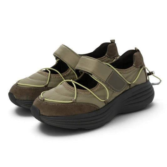 【新品預訂】日本Lauf Oletta 輕便厚底瑪麗珍運動鞋 (L130)（KHAKI-Z）