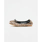 日本製【珍珠色調防水】Emma Francis真皮 尖頭平底芭蕾舞鞋(01b-L S328)(Leopard print leather suede)（レオパード柄 レザースエード）