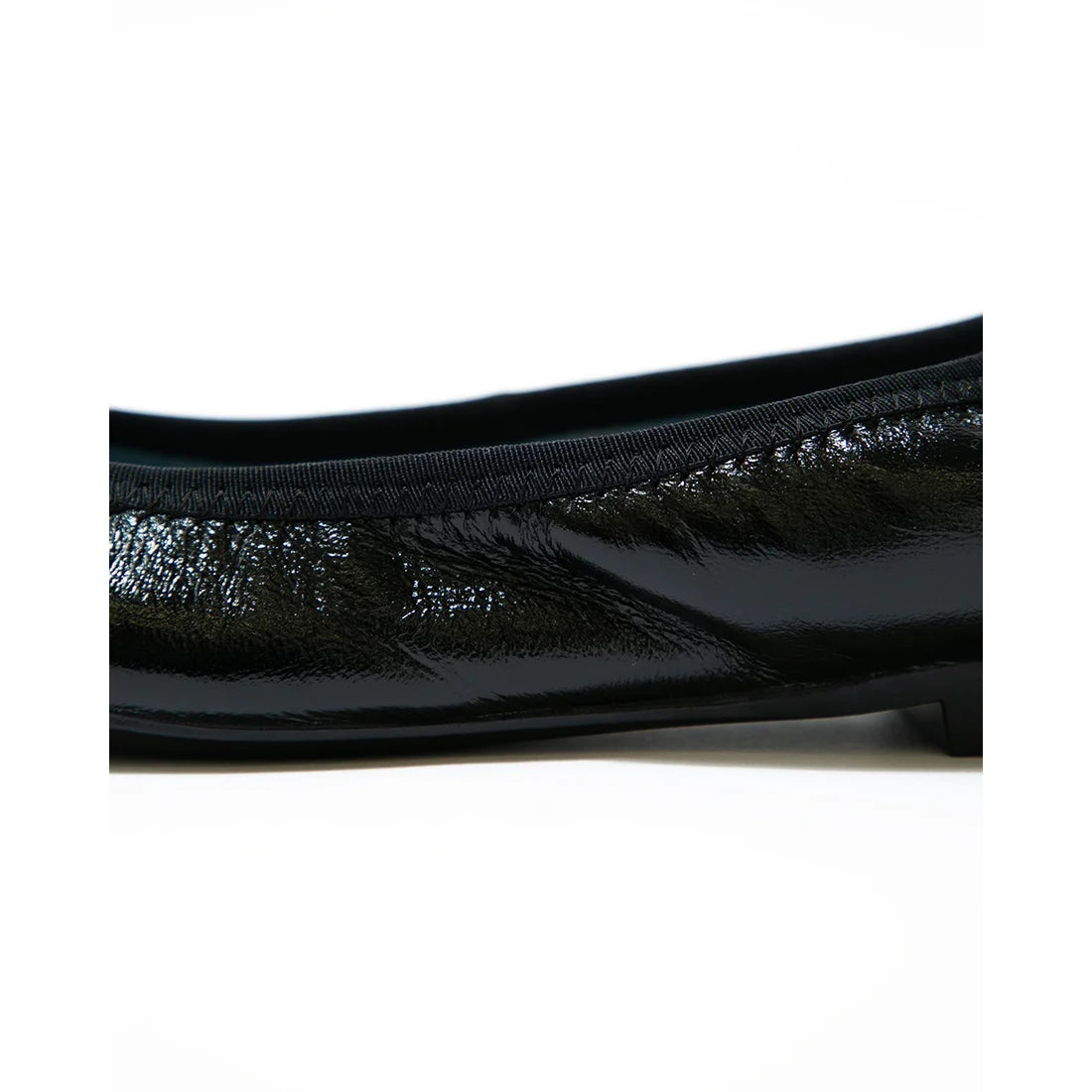 日本製【珍珠色調防水】Emma Francis 真皮 圓頭平底芭蕾舞鞋(02b-L M101)(Black Leather Mylar)（ブラック レザーマイラー）