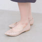 【新品預訂】日本製 Launa lea 閃耀亮片尖頭芭蕾鞋 ( B4601A ) (粉杏色 Z / PK Beige Z )