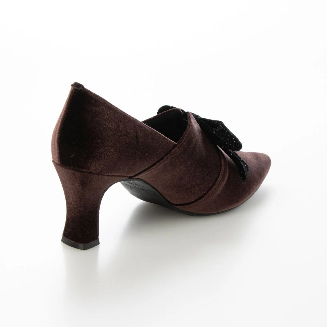 【新品預訂】日本製 Launa Lea 7cm絲絨蝴蝶結短靴(585) (深棕色 / D Brown )