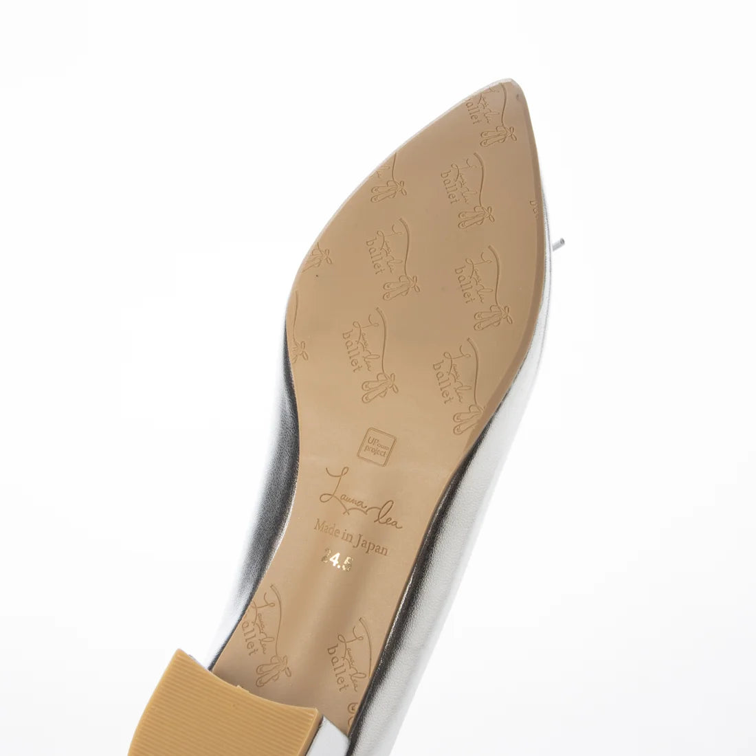 日本製 Launa lea 3.5cm踭蝴蝶結尖頭芭蕾晴雨鞋 ( RB9001A ) (銀色/Silver)