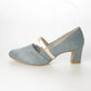 【新品預訂】日本製 Launa Lea 6cm踭杏仁頭瑪麗珍高跟鞋 (614）( 淺藍色 S/C / L Blue S/C )
