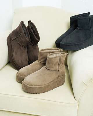 【新品現貨】Launa Lea 5cm厚底羊毛雪靴 (S160)(深棕色 S／D Brown S)