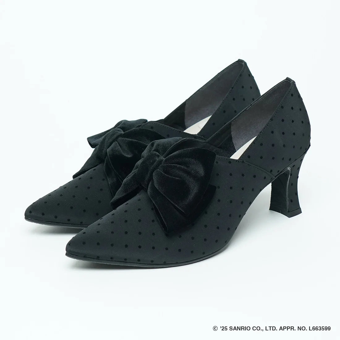 【限定品預訂】售完即止【HELLO KITTY × Launa lea 特別聯名】日本製7cm踭蝴蝶結高跟鞋 (612K)(黑色/Black Z/C)