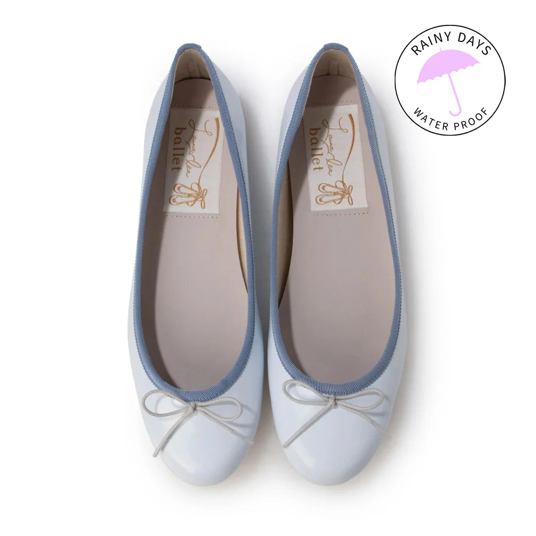【新品預訂】日本製 Launa lea Rainyday 防水圓頭芭蕾鞋 (RB1404A)(淺藍色 E / L Blue E )