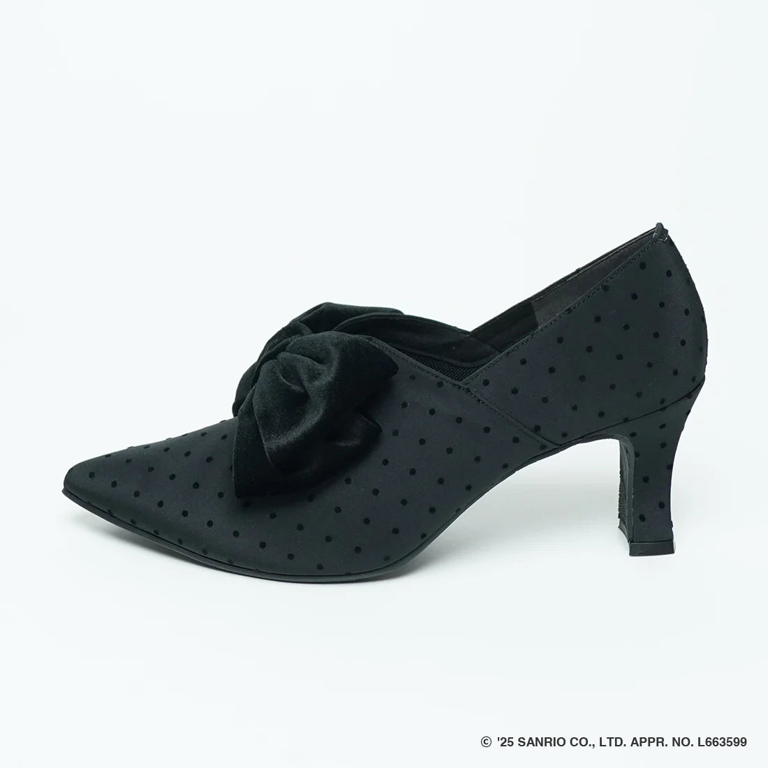 【限定品預訂】售完即止【HELLO KITTY × Launa lea 特別聯名】日本製7cm踭蝴蝶結高跟鞋 (612K)(黑色/Black Z/C)