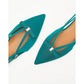 【新品預訂】日本製Emma Francis 緞面側平底鞋（綠色）( 07f-ST 111) Green