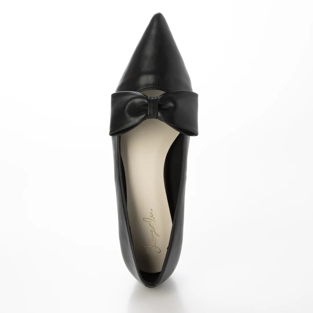 【新品預訂】日本製 Launa lea 尖頭蝴蝶結平底鞋（615）(黑色 / Black)