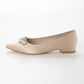 【新品預訂】日本製 Launa Lea 珍珠水鑽平底鞋（618）(粉杏色 Z / PK Beige Z)