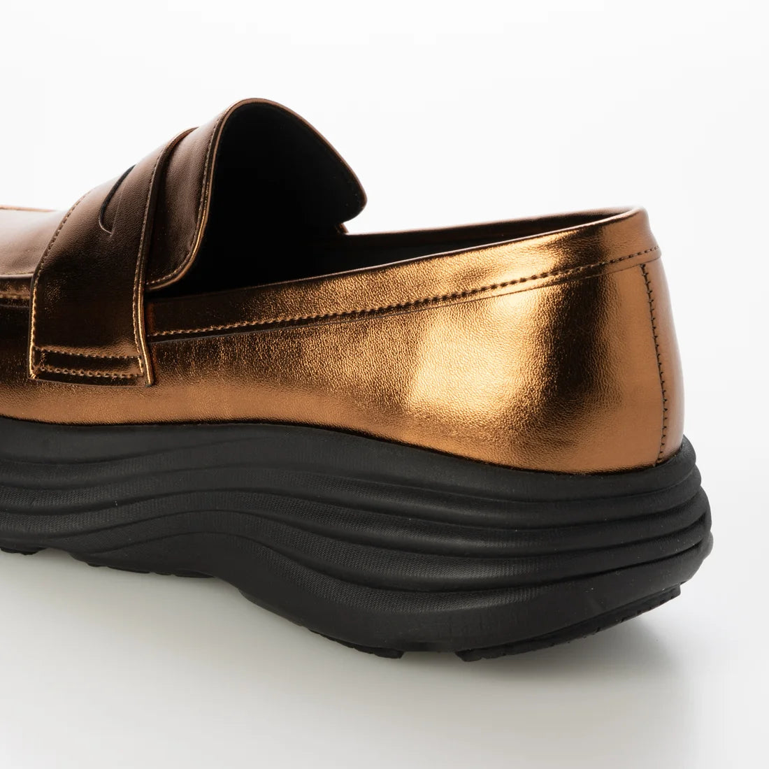 【新品】日本潮牌Lucida 日本製 古銅色 Biham Light 輕盈4.5cm厚底樂福鞋 (LC-5000 BRZ )