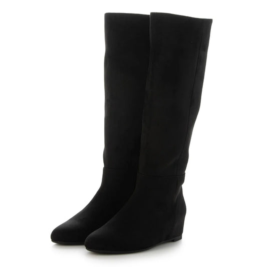 【新品預訂】Launa Lea 5cm內增高柔軟絨布長boot(S149)(黑色／Black S)