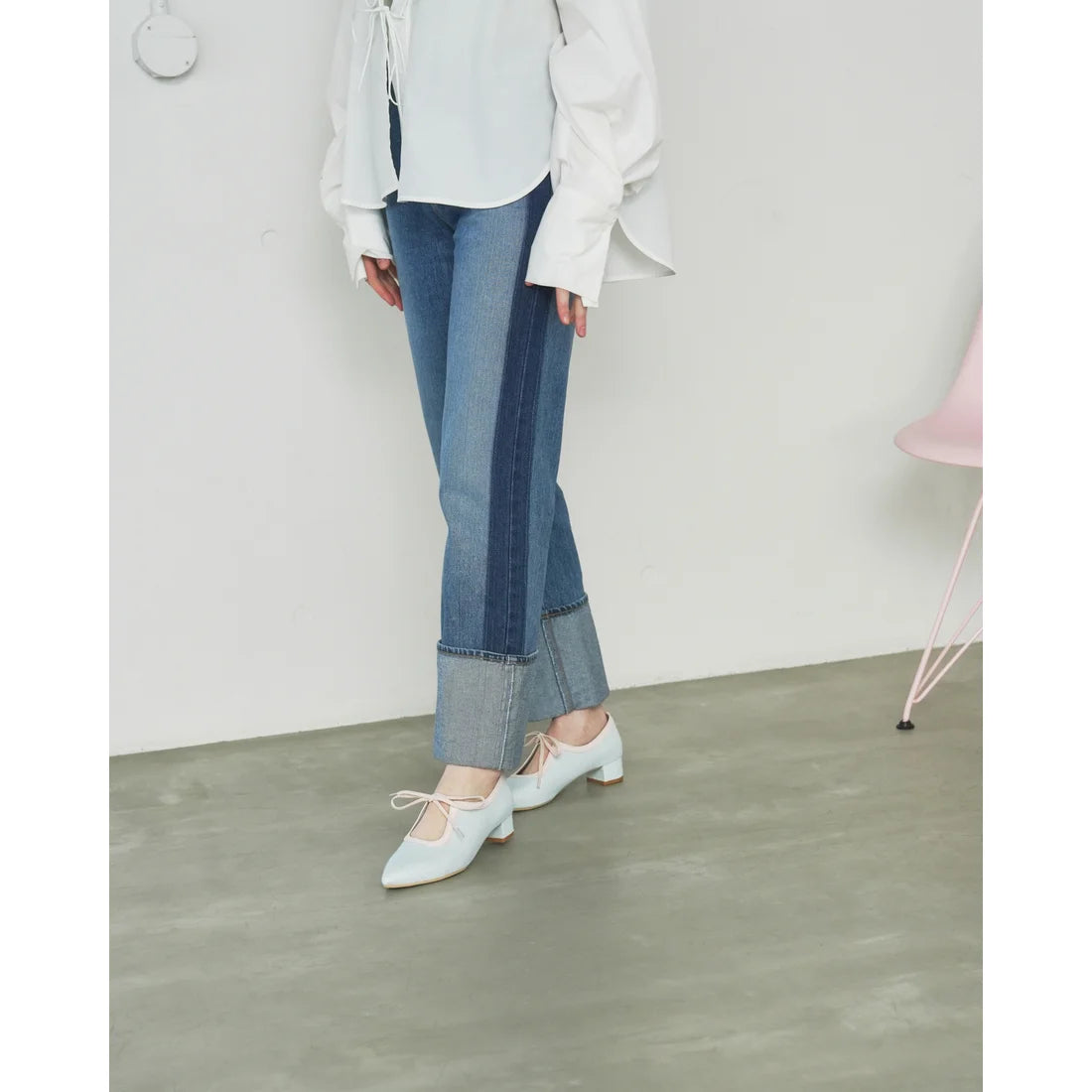 【新品預訂】日本製Emma Francis  3cm踭 經典蝴蝶結高跟鞋（藍色）(3002g-Z 120)