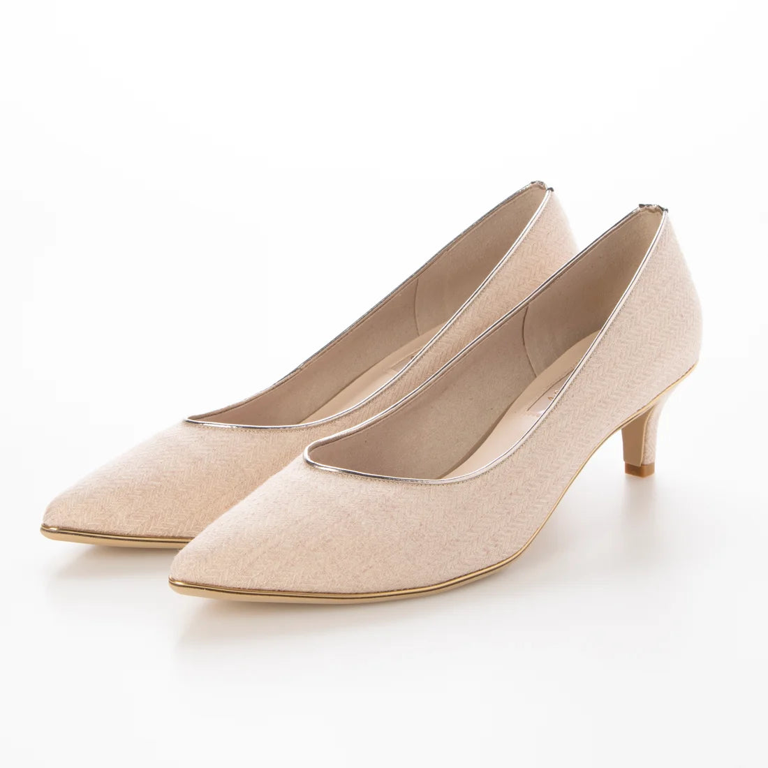 【新品預訂】日本製 Launa Lea Rich 5cm Gold Line高跟鞋 (80009F) (粉杏色Z / Pink Beige Z)