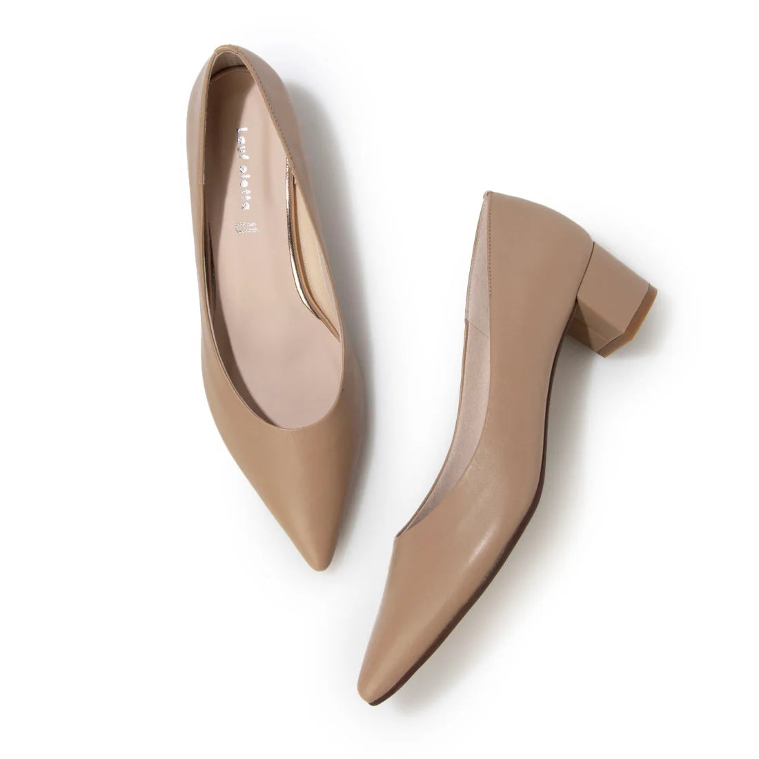 【新品預訂】日本製 Lauf Oletta {ALL-WEATHER} 4.5cm踭防水尖頭高跟鞋（LRH125 Beige) (杏色)