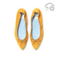 日本製【珍珠色調防水】Emma Francis 真皮 尖頭平底芭蕾舞鞋(01b-L S132)(Mustard Leather Suede) （マスタード レザースエード）