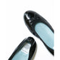 日本製【珍珠色調防水】Emma Francis 真皮 圓頭平底芭蕾舞鞋(02b-L M101)(Black Leather Mylar)（ブラック レザーマイラー）