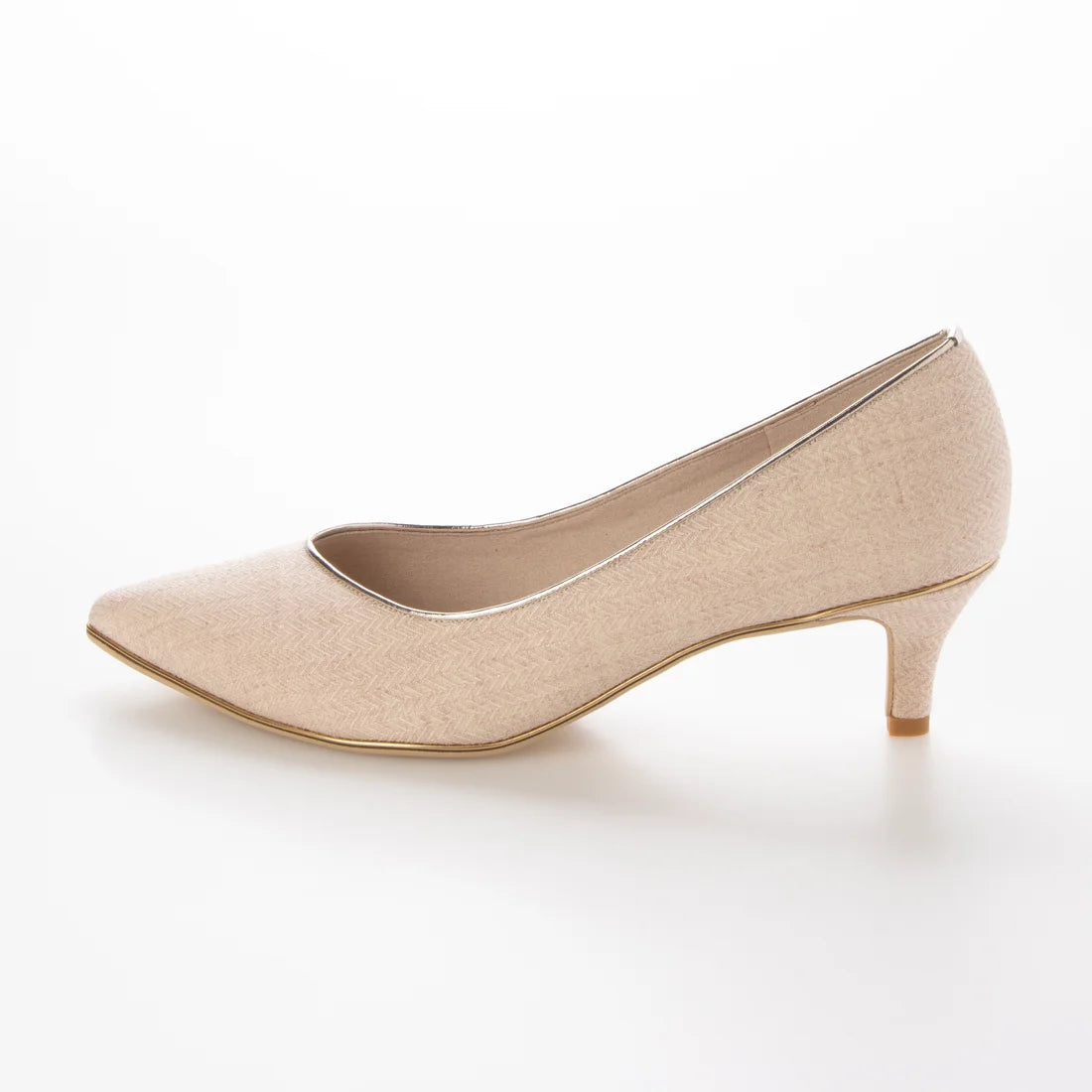 【新品預訂】日本製 Launa Lea Rich 5cm Gold Line高跟鞋 (80009F) (粉杏色Z / Pink Beige Z)