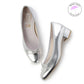日本製 Launa lea 3.5cm踭蝴蝶結圓頭芭蕾晴雨鞋 ( RB5001A ) (銀色/Silver)