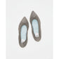 日本製【珍珠色調防水】Emma Francis 真皮 尖頭平底芭蕾舞鞋(01b-L S154)(Dark Grey leather suede) （ダークグレー レザースエード）