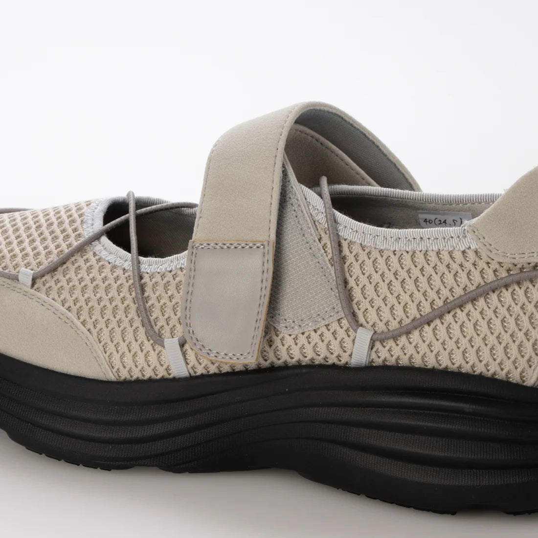 【新品預訂】日本 Lauf Oletta 輕盈 4cm厚底網面瑪莉珍運動鞋 (L150 Grey-Z)(灰色)