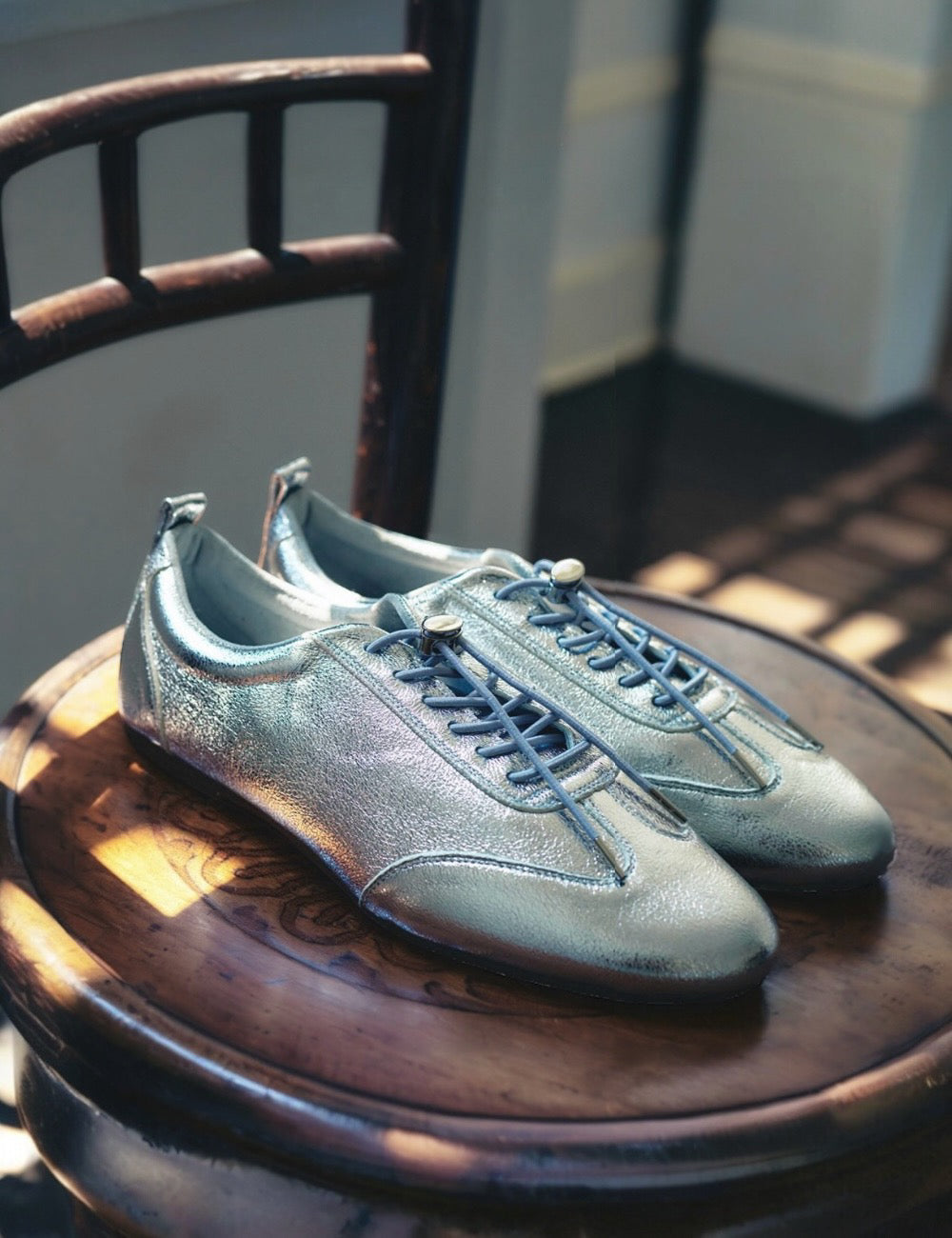 【新品預訂】日本製 Lauf Oletta    彈性鞋帶輕盈運動鞋(LH105A SILVER-S) (銀色)