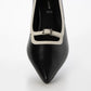 【新品預訂】日本製 Lauf Oletta [All Weather] 全天候 4cm踭 可調節橫帶尖頭高跟鞋（LRH136 Black/C） (黑色)