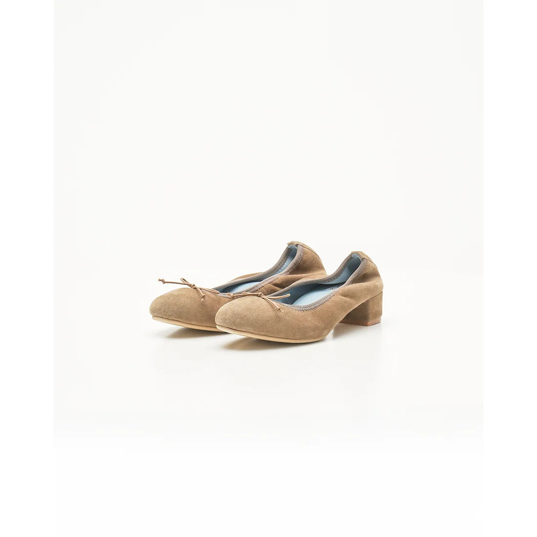 【新品預訂】日本製Emma Francis 真皮防潑水3cm踭絨面芭蕾舞鞋（炭灰色）(3001c-L S155) Charcoal Grey