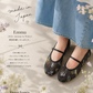 【新品預訂】日本製Emma Francis 碎花歐根紗透網瑪莉珍鞋 ( 09k-T 101)（黑色薄紗）