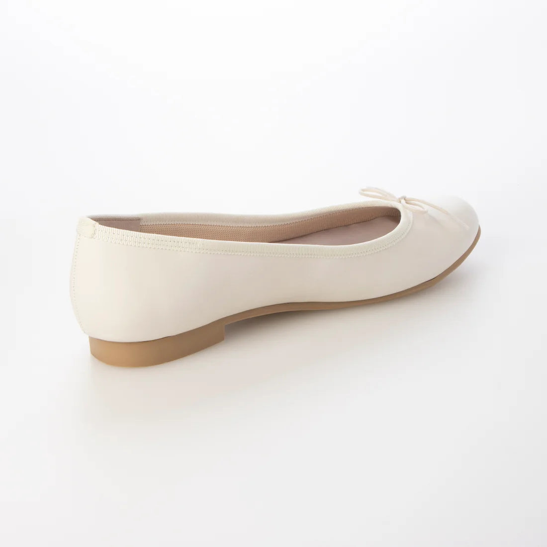 日本製 Launa lea 蝴蝶結圓頭啞面芭蕾晴雨鞋( RB1001A ) (白色/White)