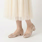 【新品預訂】日本製 Launa lea 3.5cm 踭圓頭跟芭蕾高跟鞋 ( B5601A ) (粉杏色Z/ PK Beige Z)