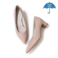 【香港限定】日本製 Launa lea 晴雨兩用 尖頭5cm粗跟高跟鞋 (RH9486)(粉杏色 / pink beige )