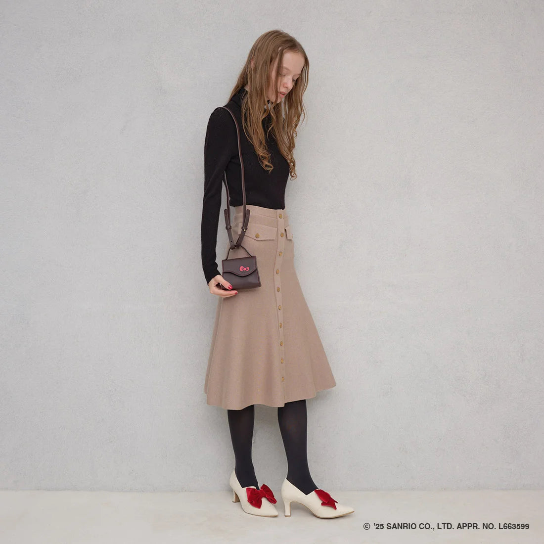 【限定品預訂】售完即止【HELLO KITTY × Launa lea 特別聯名】日本製￼7cm踭蝴蝶結高跟鞋 (612K)(象牙白/Ivory Z/C)