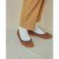 日本製【珍珠色調防水】Emma Francis 真皮 圓頭平底芭蕾舞鞋(02b-L S104)(Brown leather suede)（ブラウン レザースエード）