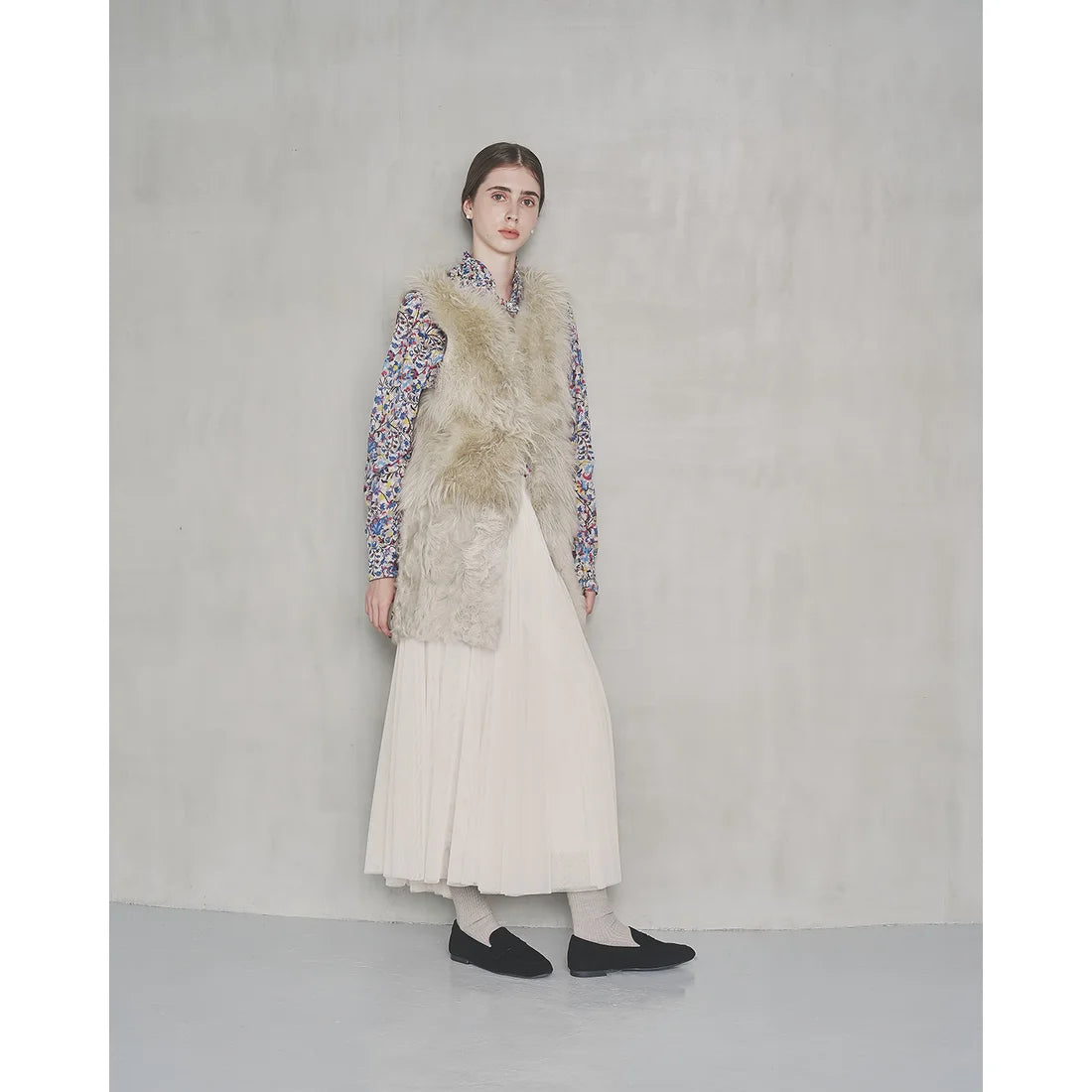 【新品預訂】日本製Emma Francis   [雨天應對] 防水絨面軟樂福鞋（黑色）(02d-L S101)BLK