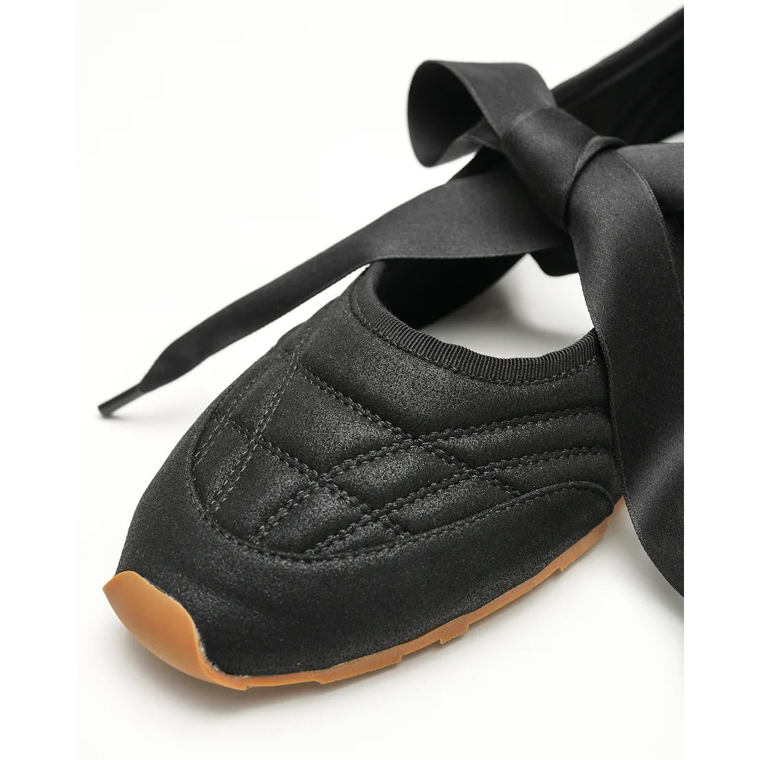 【新品預訂】日本製Emma Francis   繫帶芭蕾舞運動鞋（黑色聚酯）(09l-M 101)