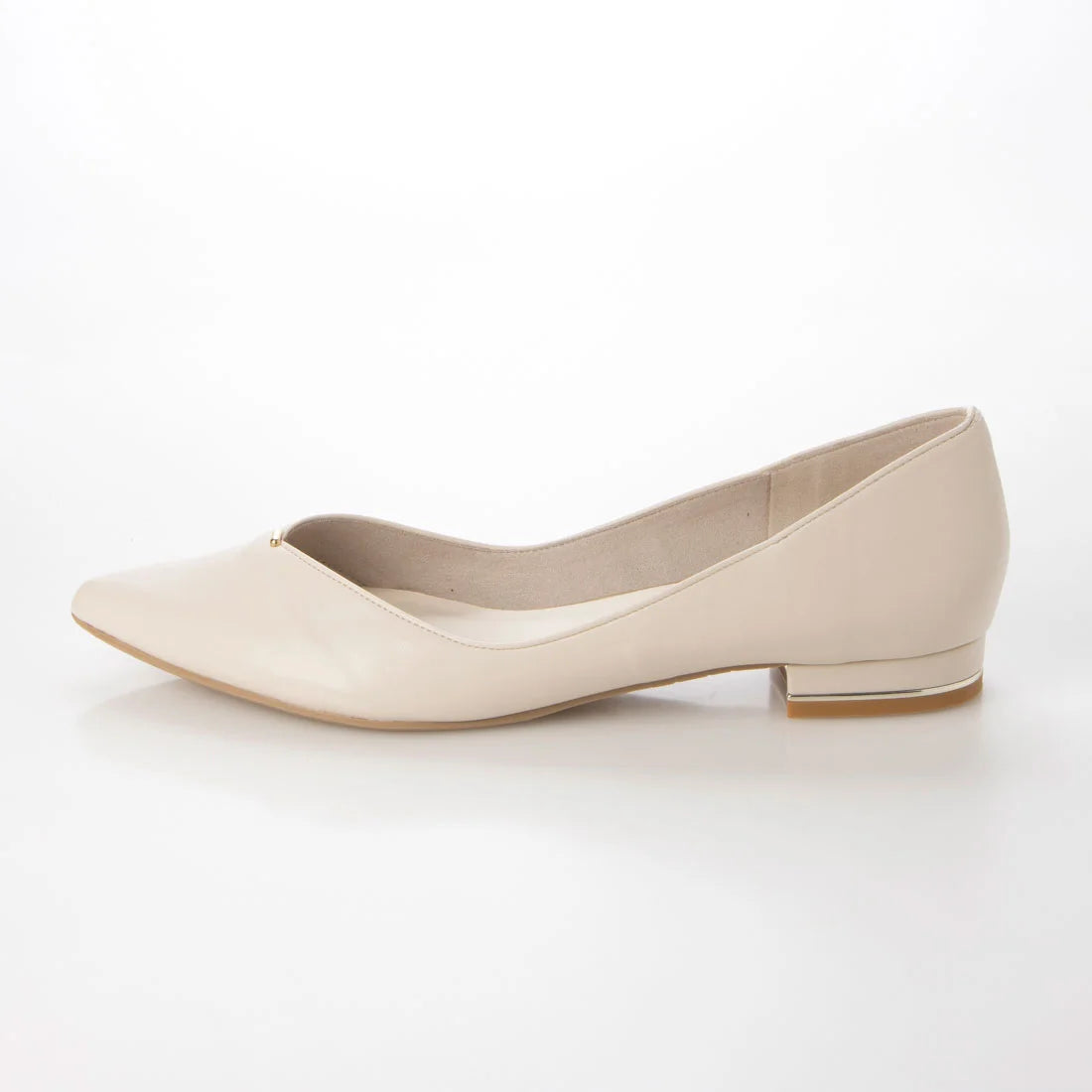 日本製 Launa lea 側切平跟高跟鞋 (492) ( 象牙色／Ivory )