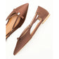 【新品預訂】日本製Emma Francis 緞面側平底鞋（棕色）( 07f-ST 105) Brown