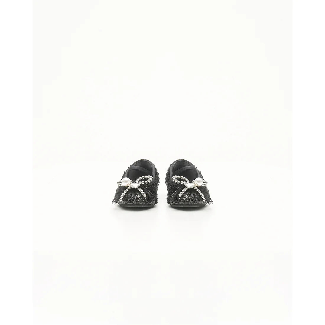 【新品預訂】日本製Emma Francis兒童珠子蝴蝶結芭蕾舞鞋（黑色）( 02KIDSb-TW 101)BLK