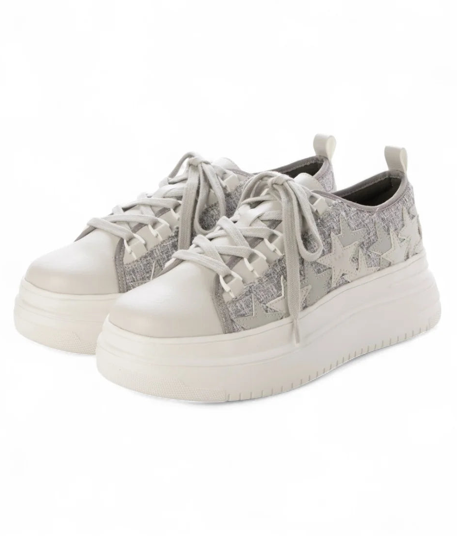 日本潮牌Lucida 五週年限定版 灰色 Stardust 星形厚底個性運動鞋 ( LD-163 TGRY )